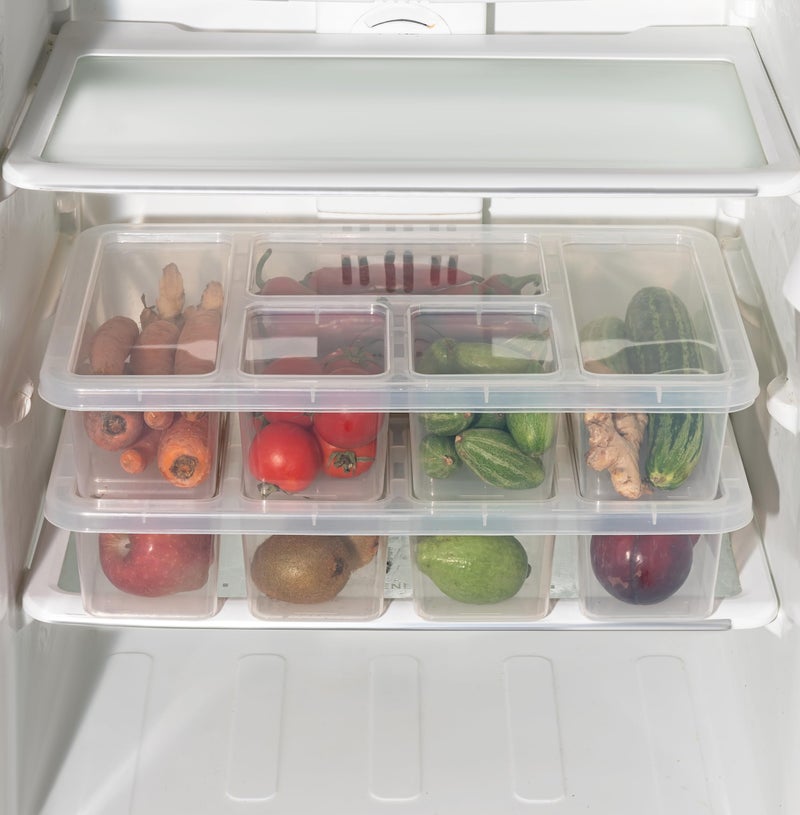 Clazkit Plastic Veggie Tray with Lid – 5 Compartment Food Storage & Serving Container | Fridge Storage Box | Large Transparent Snackle Box for Fruits, Vegetables, Salads, Meals |BPA-Free (Pack of 1) - Image 5