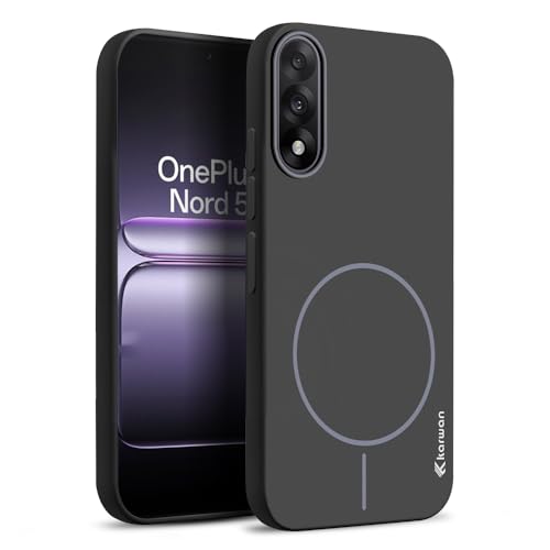 KARWAN®️Magnetic Ultra Slim-Fit Back Case Cover for Oneplus Nord 5 |Hard PC Case Cover| Ultra-Thin & Light Weight with [Ultra Premium Feel] Case for Oneplus Nord 5(6.8")(Black) - Image 1