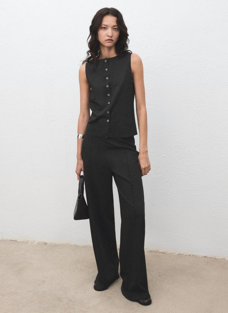 MANGO Straight-fit trousers with elastic waist - Image 4