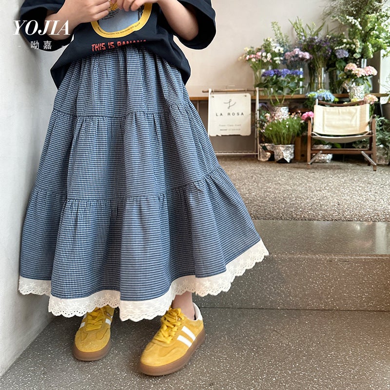 Yojia Girls Skirt Collection Summer Sweet Mid-Length Short Skirt Big Children'S Wear Children'S Skirt - Image 4
