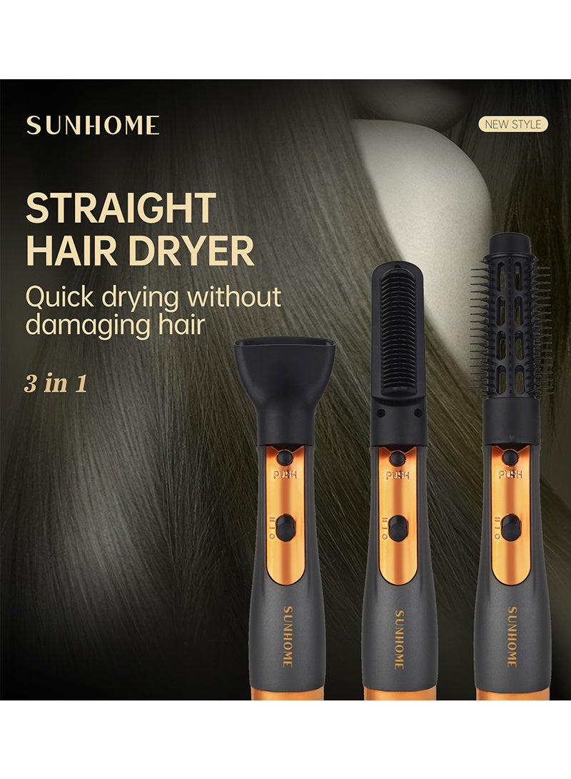صن هوم 3-in-1 Hair Dryer Brush Gold/Grey - Image 2