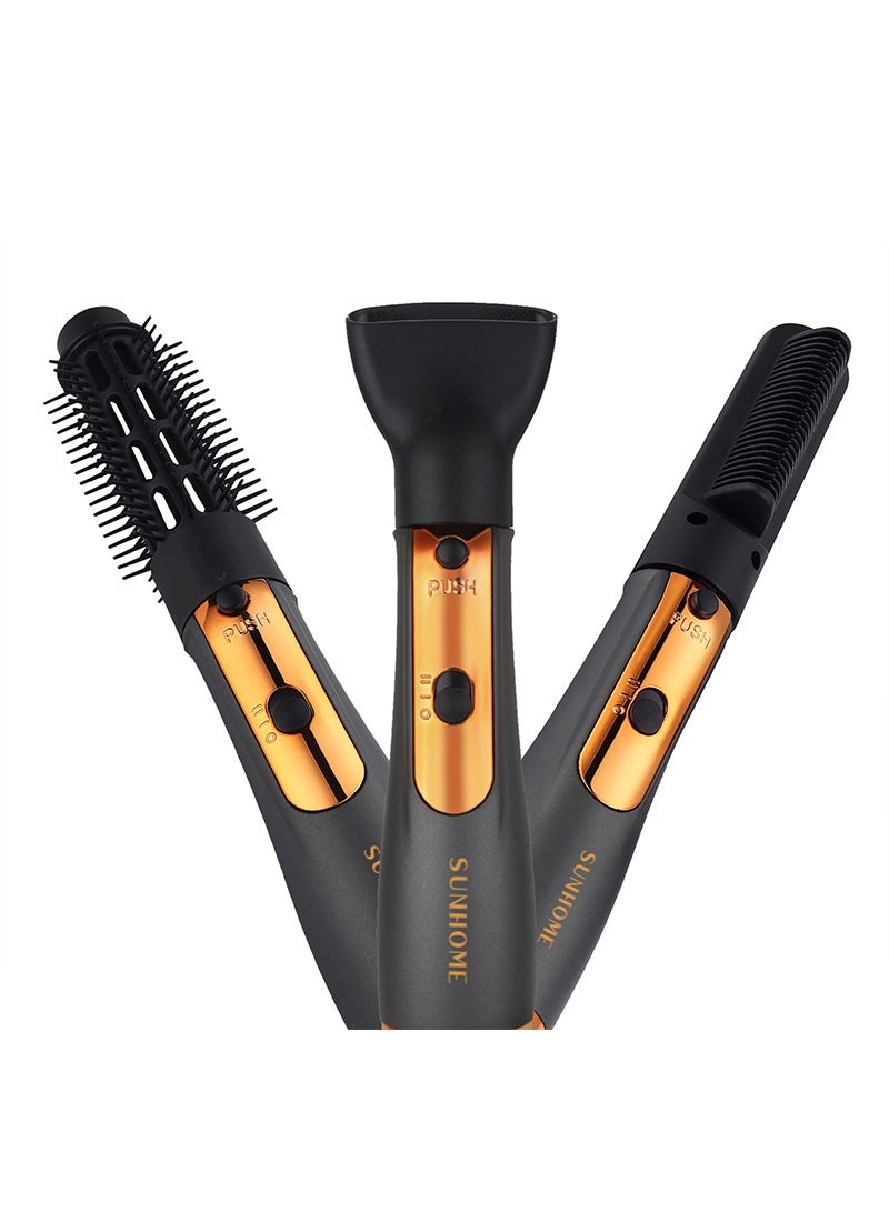 صن هوم 3-in-1 Hair Dryer Brush Gold/Grey - Image 1