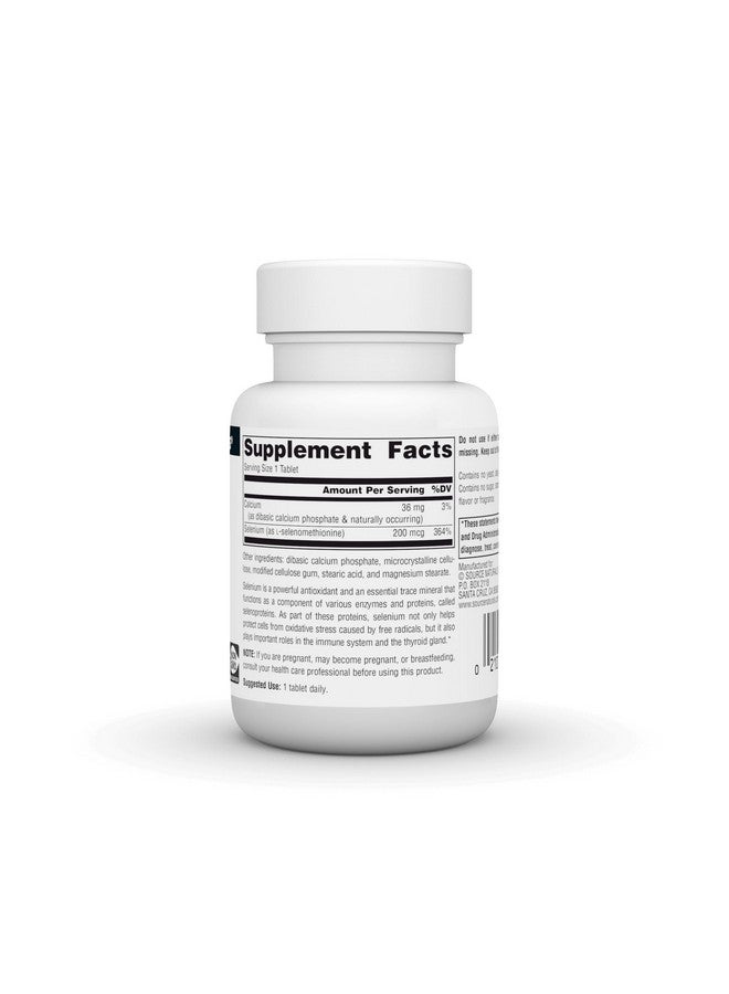 Source Naturals مكمل غذائي سيلينيوم خالي من الخميرة من l-سيلينوميثيونين، معتمد غير معدل وراثيًا، 200 ميكروغرام - 120 قرص - Image 2