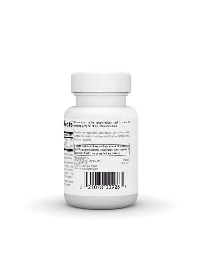 Source Naturals مكمل غذائي سيلينيوم خالي من الخميرة من l-سيلينوميثيونين، معتمد غير معدل وراثيًا، 200 ميكروغرام - 120 قرص - Image 3