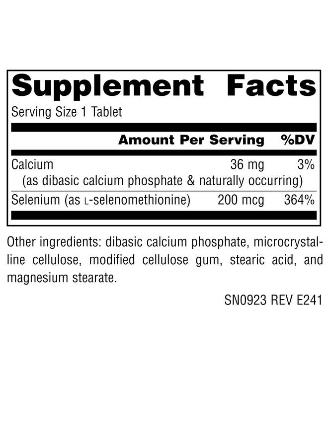 Source Naturals مكمل غذائي سيلينيوم خالي من الخميرة من l-سيلينوميثيونين، معتمد غير معدل وراثيًا، 200 ميكروغرام - 120 قرص - Image 4