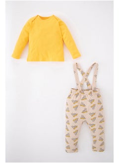 BabyBoy Regular Fit Envelope Neck Long Sleeve Knitted Set - 2 Piece