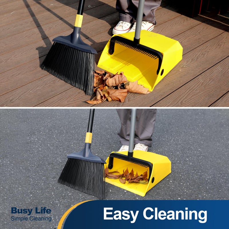 Yocada Commercial Dustpan with Comb Outdoor Indoor for Courtyard Garage Lobby Mall Market Floor Home Kitchen Room Office Pet Hair Rubbish - Image 5
