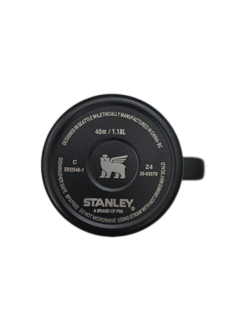 Stanley 40oz Quencher ProTour Flip Straw Tumbler with Leakproof Lid |Built-In Straw & Handle | Cupholder Compatible for Travel | Insulated Stainless Steel Cup | BPA-Free | For Water, Iced Tea or Coffee, Smoothie and More,Cream(Black) - Image 5