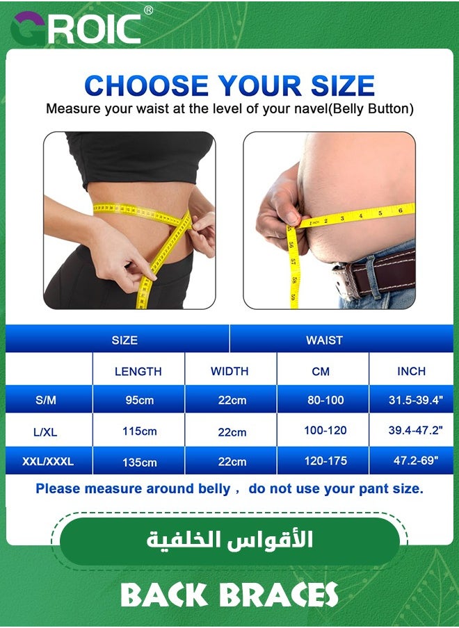 GROIC - Back Braces for Men and Women, Back Support Belt for Lower Back Pain Relief with 6 Stays, Breathable Lumbar Support Belt with Dual Adjustable Straps for Sciatica,Herniated Disc(L/XL) - Image 1