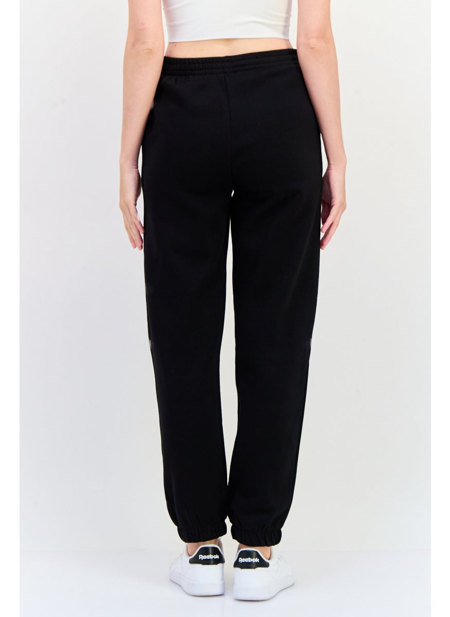 VERO MODA Women Regular Fit Solid Joggers Pants, Black  - Image 3