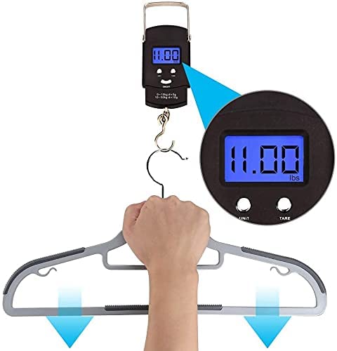VIKIJO Pack of 4Simple Plastic Clothes Hanger,Clothes Hanger for Wardrobe,Dual Use for Hanging Cloths Space Saving Clothes Hangers for Wardrobe for Suits,Coats,Jackets,Pants,Dress (White - Gray) - Image 3