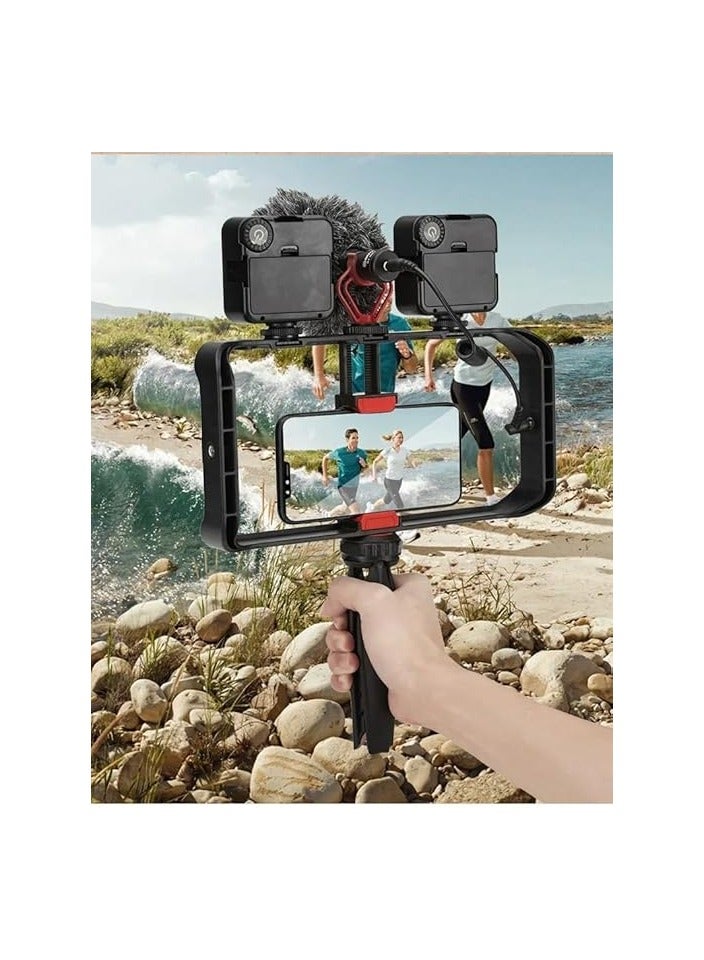 JMARY MT-33 Phone Stand Tripod ABS Video Recording Vlog Mobile Phone Rig Cage - Image 3