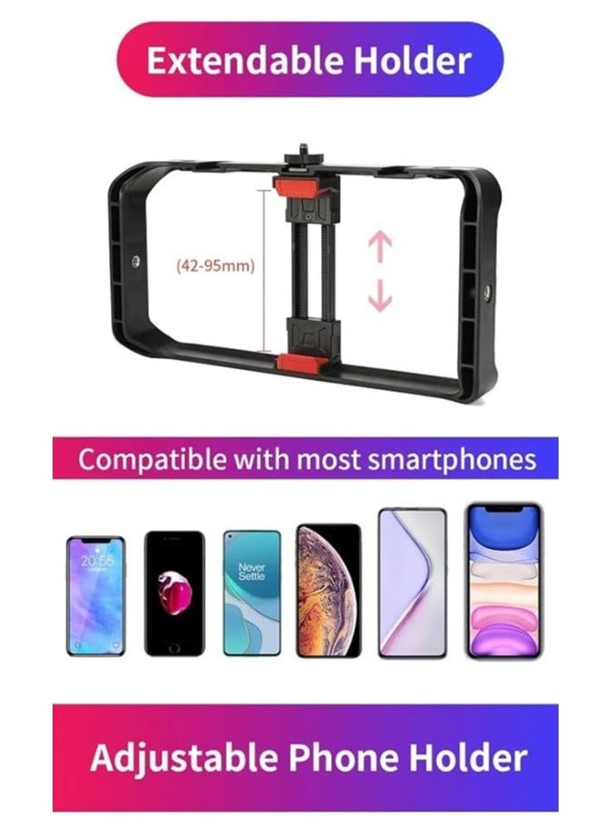 JMARY MT-33 Phone Stand Tripod ABS Video Recording Vlog Mobile Phone Rig Cage - Image 4