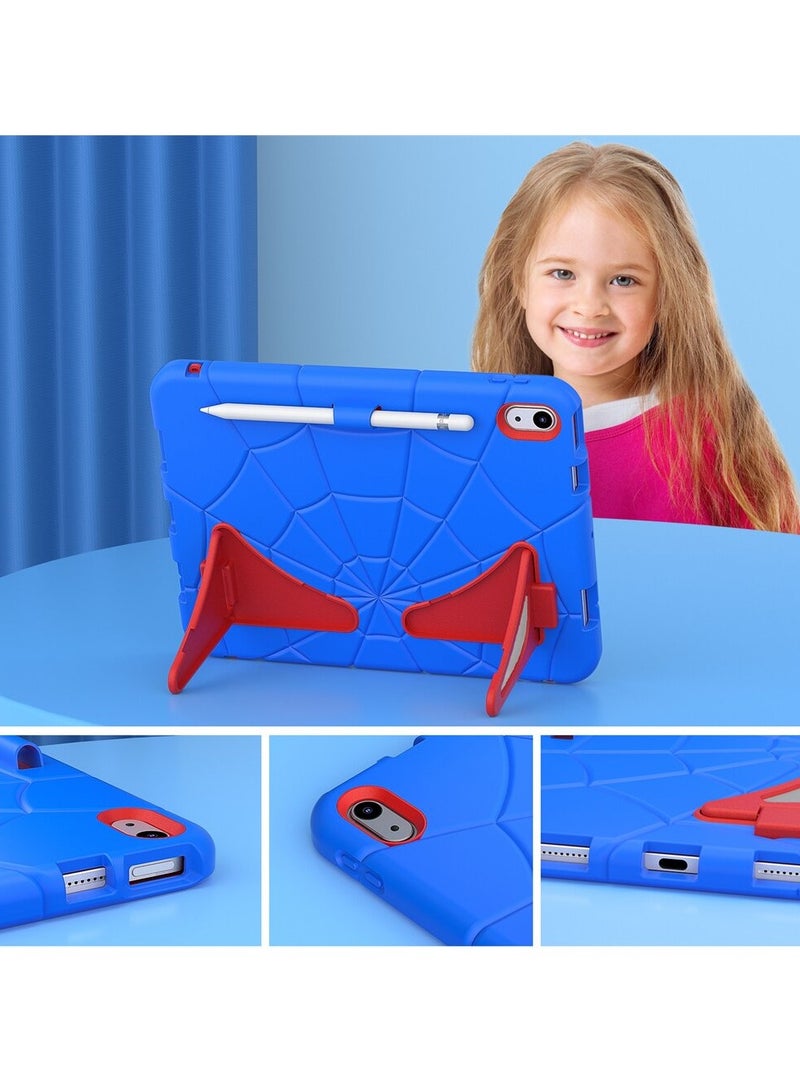 VKL Kids Case for iPad 10th Generation Case 2022 10.9 Inch with Pencil Holder, Durable Shockproof Stand Kids Case for Apple iPad 10 Gen 2022 (Blue-red) - Image 4