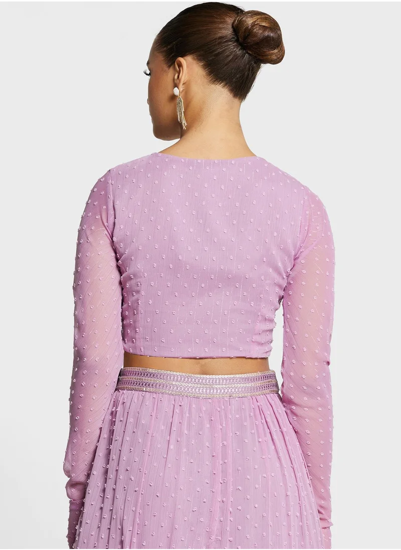 indya Front Knot Crop Top