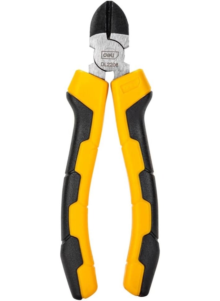 Deli Pliers Set 3pcs – Carbon Steel, Hand-Powered, Professional Use, Black/Yellow (Model: DE-EDL2008-3) - Image 5