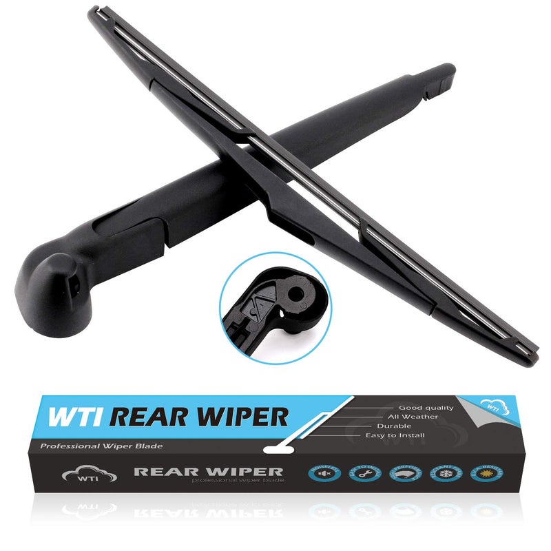 WTI Rear Wiper Arm Blade Set Compatible With Jeep Wrangler 20072018 JK Rear Windshield Window Wiper Kits Assembly New Replacement Accessories Parts Fit 68002490AB