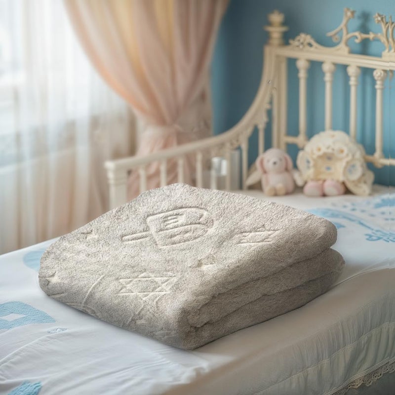 GUARDMAN Glow in The Dark Blanket - Soft Flannel Throw with Menorah  Dreidels & Jewish Stars for Kids & Adults - Cozy  Plush  and Machine Washable - All Season Holiday Blanket - Image 5