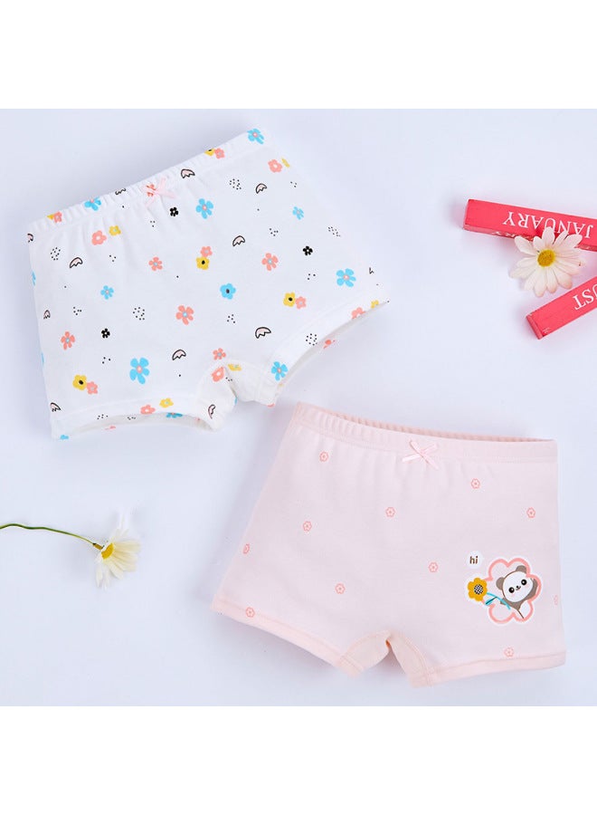 Children's Underwear For Girls, Pure Cotton Boxer Briefs, Girls' Four-corner Briefs, Medium And Large Children's Girls' 100% Cotton Class A Safety Underwear For Young Children