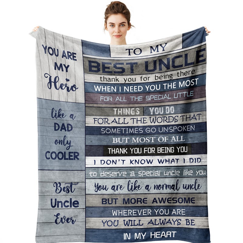 Yamco Uncle Gifts  Gifts for Uncle from Niece  Christmas Funcle Gifts 60x50 Blankets  Best Uncle Gifts  Uncle Gifts from Nephew  Funny Gift for New Uncle  Uncle Christmas Birthday Gift Ideas