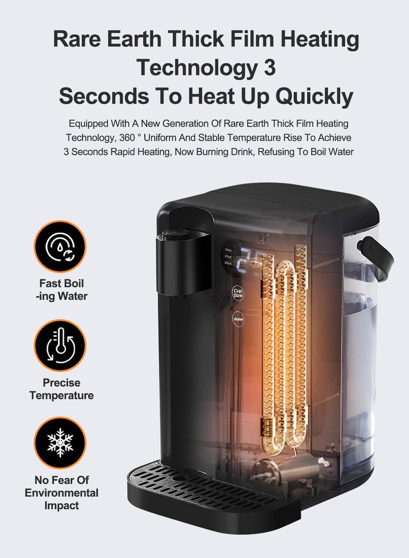 ET-LIFE Water Dispenser, Countertop Instant Hot Water Filter Dispenser, 12 Temperature Settings from Hot, 3L Large Capacity, Temp Safety Lock, Hot Water Dispenser for Home Kitchen Offices Dorm - Image 5