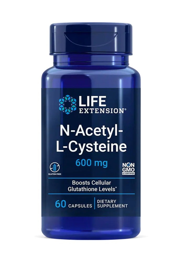 Life Extension Life Extension N-Acetyl-L-Cysteine, 60 Capsules, 600 mg 