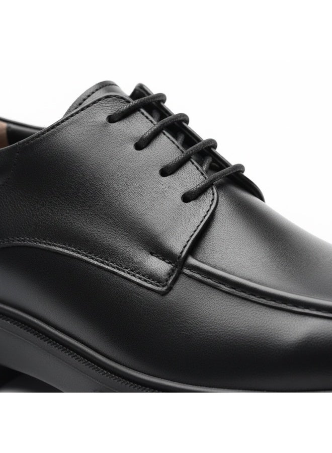 Men's formal shoes in black genuine leather – stylish derby design with a comfortable, slip-resistant chunky sole | Ideal for work and special occasions - Image 5