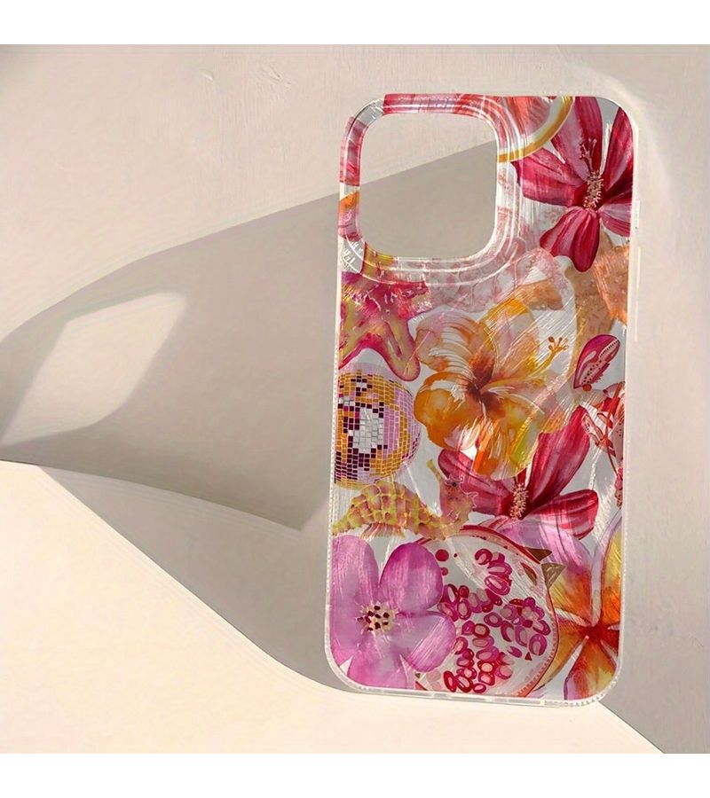 حافظة هاتف بتصميم قلب بنمط النجمة الملونة والشعاب المرجانية وقنديل البحر وسرطان البحر لهاتف iPhone 14 Pro Max - Image 4