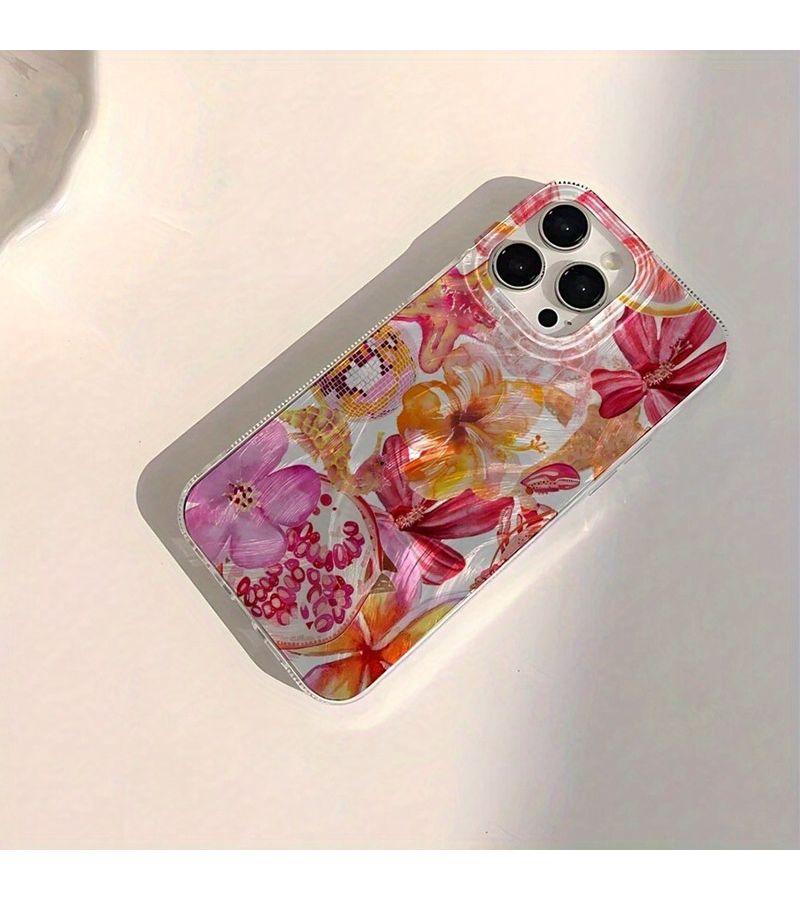 حافظة هاتف بتصميم قلب بنمط النجمة الملونة والشعاب المرجانية وقنديل البحر وسرطان البحر لهاتف iPhone 14 Pro Max - Image 3
