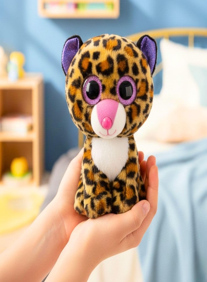 Tickles Cute Sitting Cheetah Glitter Eyes Soft Stuffed Plush Animal Toy for Kids Boys & Girls Birthday Gift (Color: Brown Size: 20 cm) - Image 2