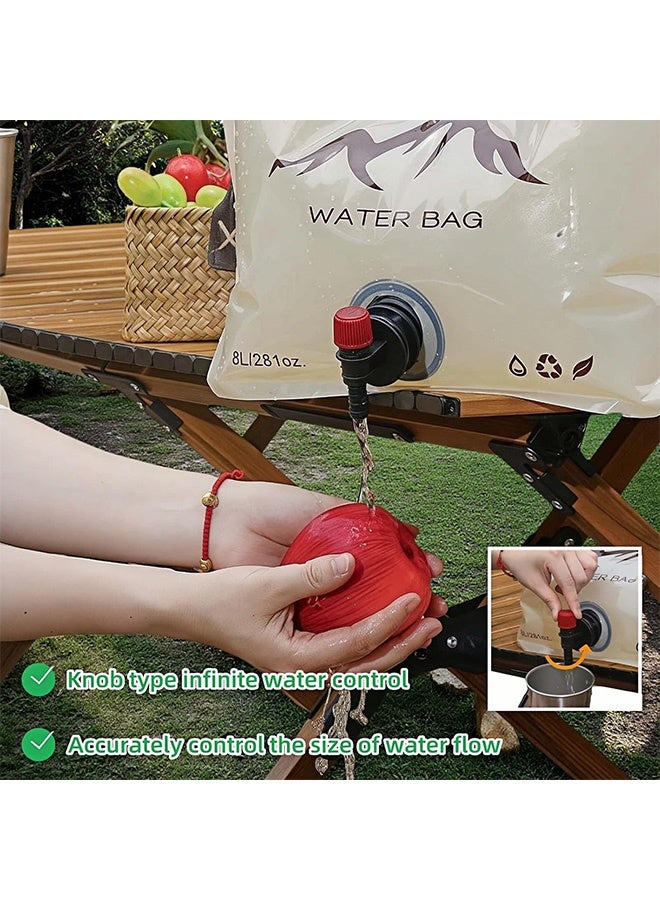Quantum Folding Water Bag, Outdoor Portable Foldable Water Bag with Spigot, Large Capacity Water Container Bag for Camping Hiking Outdoor Adventures - Image 4