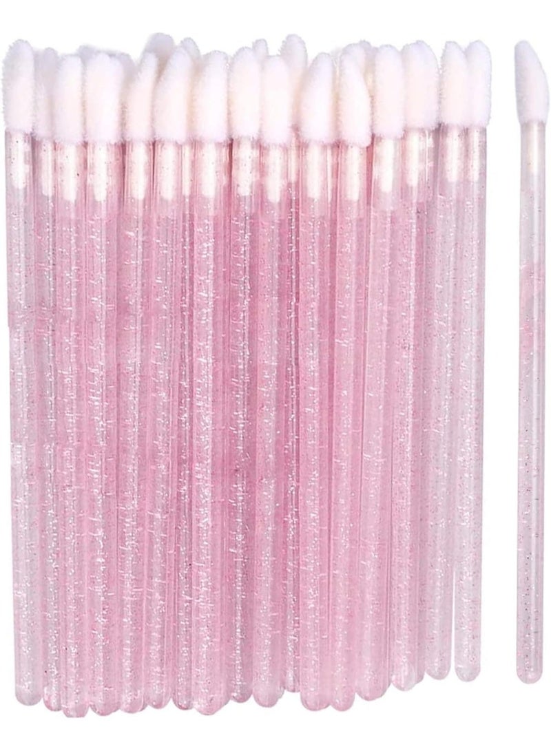 LLTGMV Disposable Lip Brushes, Lip Gloss Applicator Brush, Lip Gloss Applicator Kit, Lip Gloss Test Stick for Makeup and Gifting, 50-Piece Pack (Crystal Pink) - Image 1
