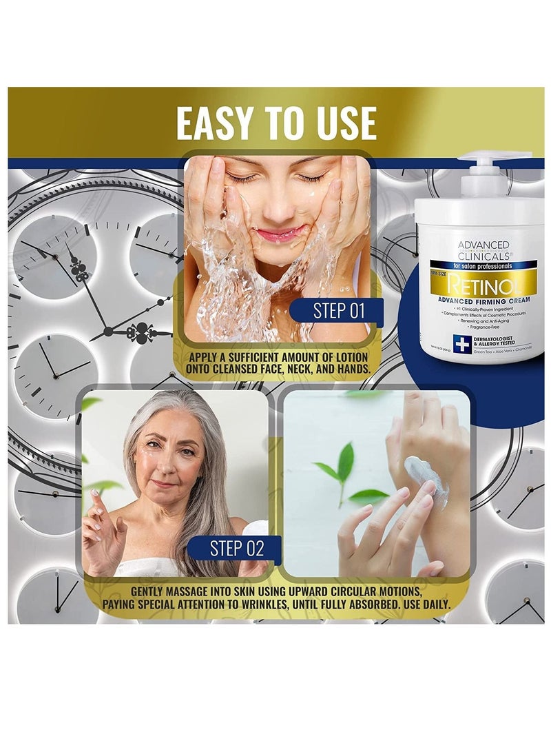 Advanced Clinicals Retinol Advanced Firming Cream 454gm 3 Packs - Image 2
