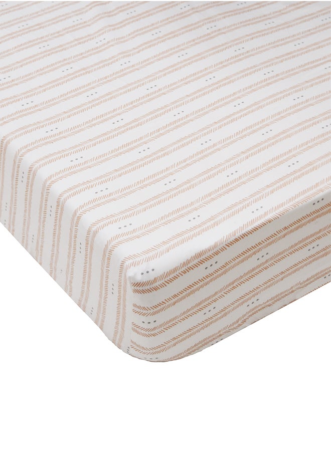 Crane BABY Babyezra Crib Sheet, Herringbone  - Image 2