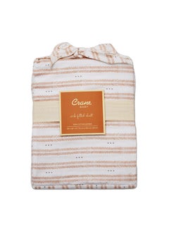 Crane BABY Babyezra Crib Sheet, Herringbone  - Image 1