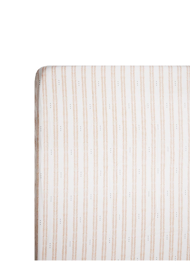 Crane BABY Babyezra Crib Sheet, Herringbone  - Image 3