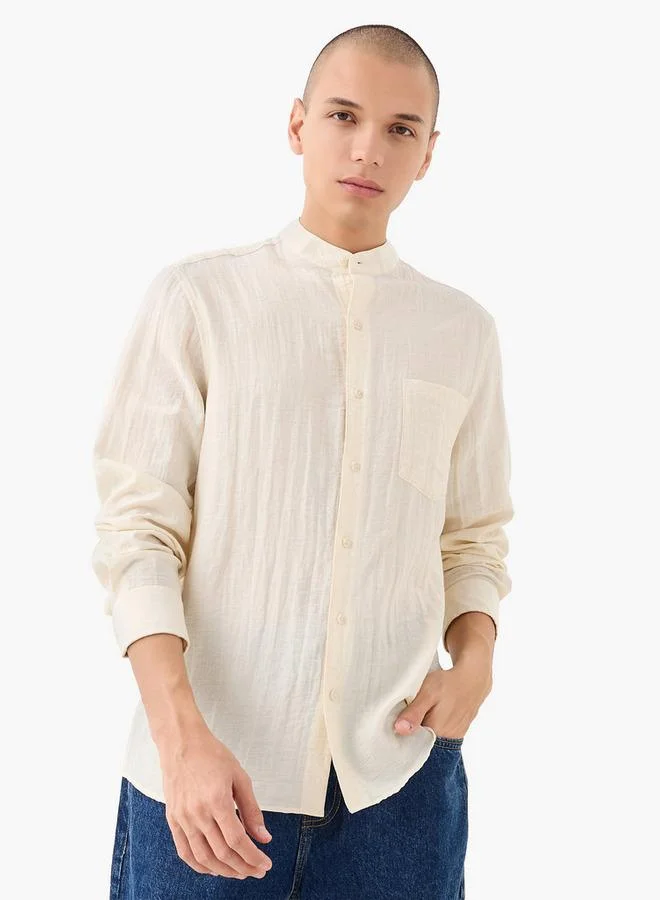 Lee Cooper Regular Fit Shirt with Mandarin Collar