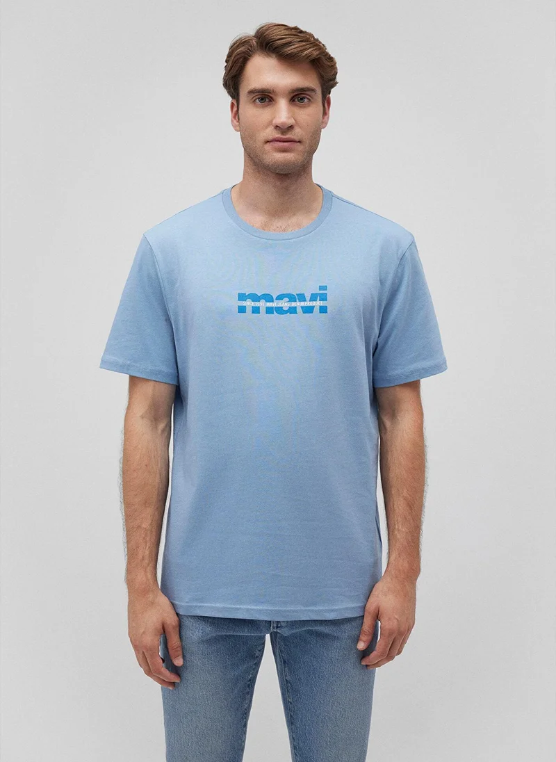 MAVI Mavi Logo Printed Blue Tee