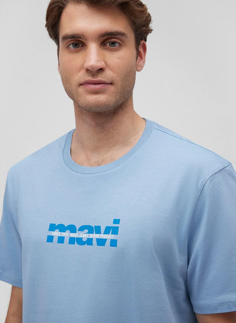 MAVI Mavi Logo Printed Blue Tee