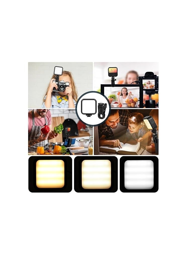 مصباح سيلفي مع حامل موبايل و3 أوضاع إضاءة – سطوع قابل للتعديل – قابل للشحن ومزود بمشبك للهاتف أو التابلت أو اللابتوب - Image 2