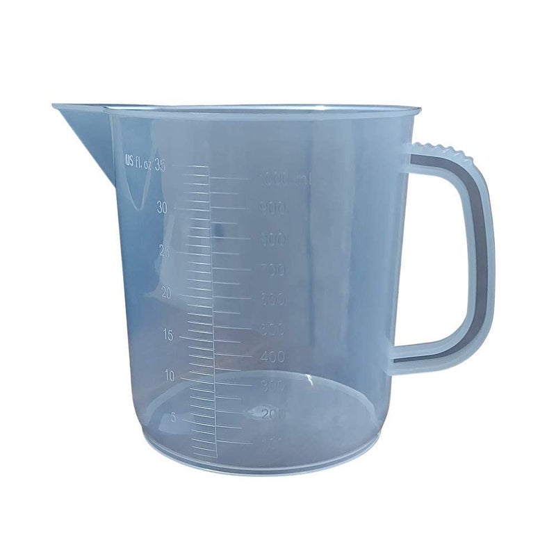AANIJ AANIJ Plastic Transparent Measuring Jug Short Form or Euro Design 1000 ml for Measuring Solids and Liquids 1 LTR Pack of 1  - Image 2