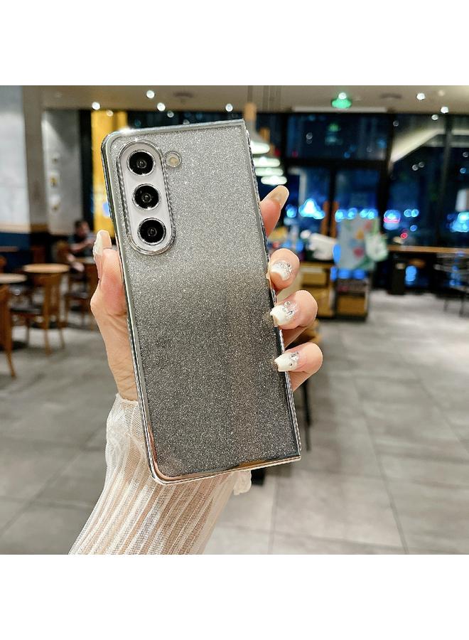 S-TOP Case For Samsung Galaxy Z Fold3 Electroplating Frame + Glitter Paper Full Coverage Phone Case - Image 2