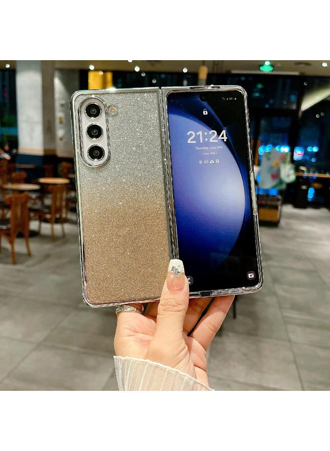 S-TOP Case For Samsung Galaxy Z Fold3 Electroplating Frame + Glitter Paper Full Coverage Phone Case - Image 5