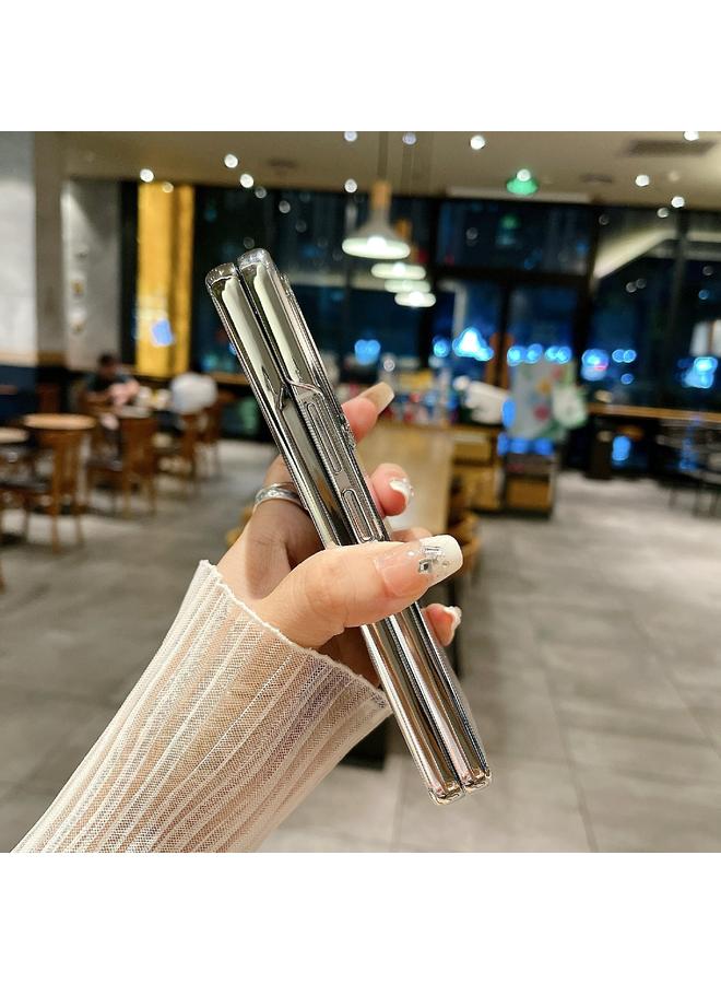 S-TOP Case For Samsung Galaxy Z Fold3 Electroplating Frame + Glitter Paper Full Coverage Phone Case - Image 3