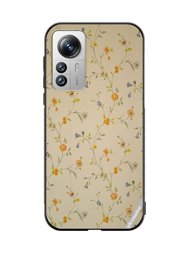 VR CREATIVE Protective Case Cover For Xiaomi 12 Pro Pale Yellow Design Multicolour - Image 1