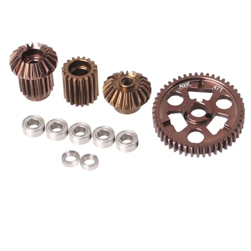 KYX Racing Aluminum Front Transmission Gear Set Upgrades Accessories for 1/10 RC Crawler Car Tamiya Hotshot II - Image 4