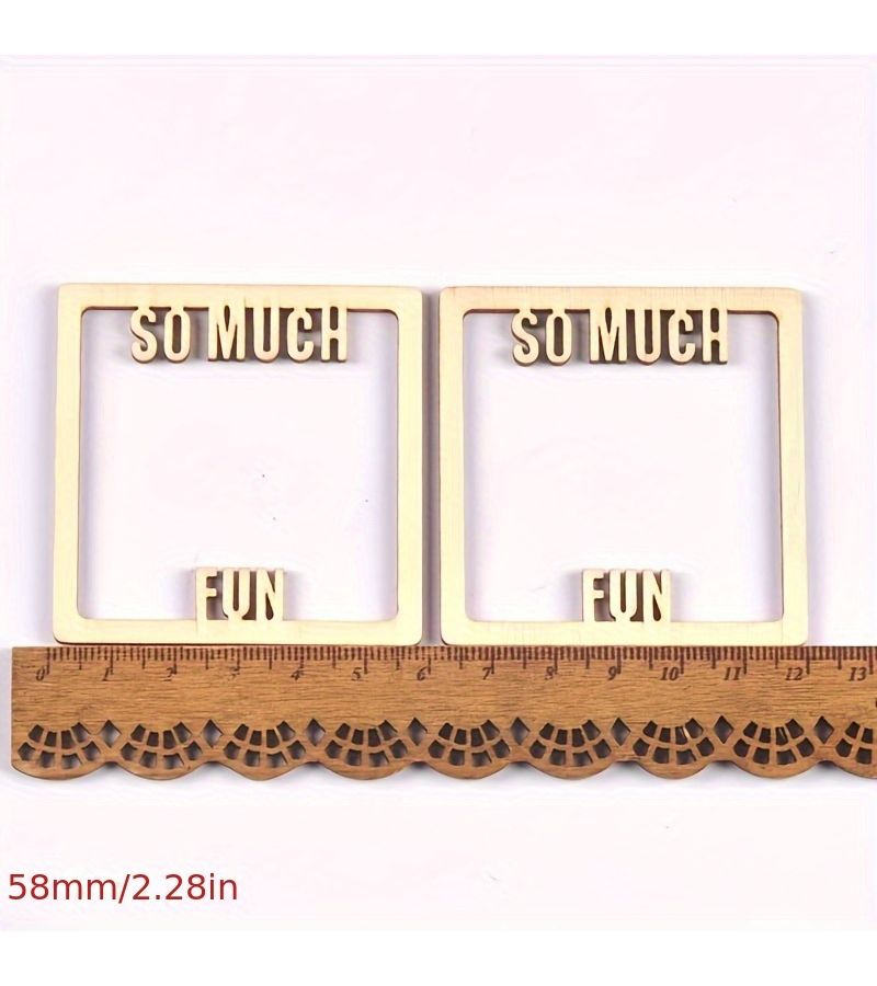 10pcs Vintage Wooden Craft Photo Frame Set Wall Decor Gift - Image 2