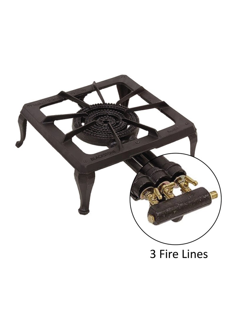 BLACKSTONE Cast Iron 3-Fire Lines Heavy Duty Burner – Powerful Outdoor Stove for BBQs, Camping & Tailgating  - Image 3