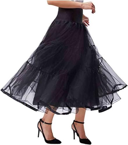 Kumeng Women's Ankle Length Petticoats Long Plus Size Wedding Slips Crinoline Underskirt for Prom Evening Wedding Dress - Image 3