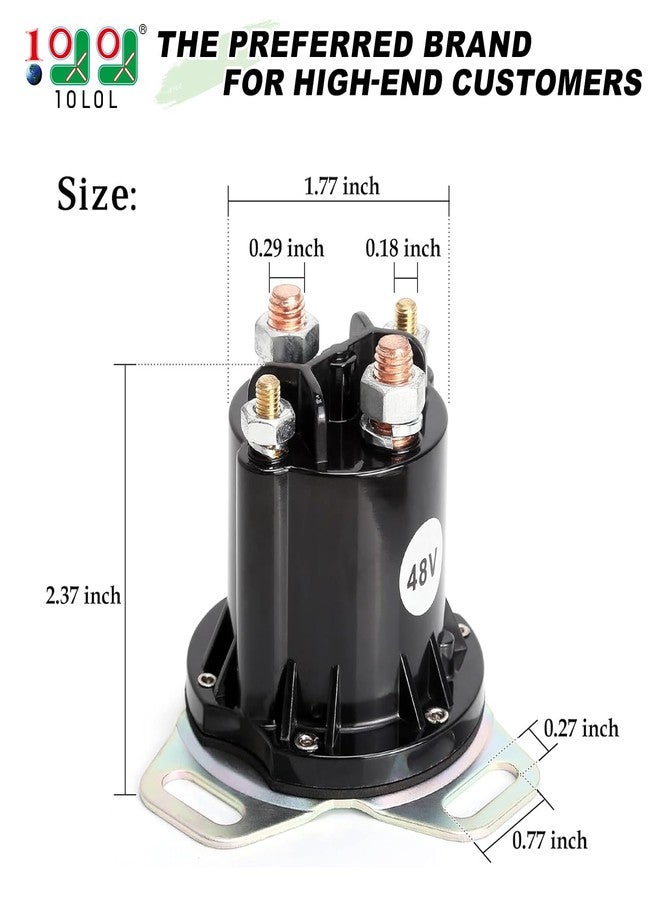 10L0L Golf Cart 48V Solenoid for EZGO RXV, 4 Terminal 150A, Replace OEM 624317, 649373 - Image 2